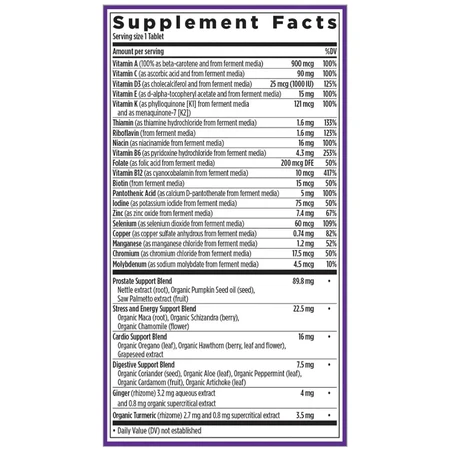 Мультивитамины для мужчин 40+ New Chapter Daily Multi, 1 в день, 96 таблеток: цены и характеристики