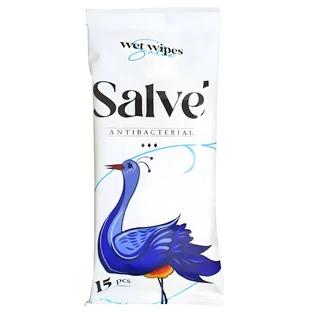 Вологі серветки Salve Антибактеріальні 15 шт