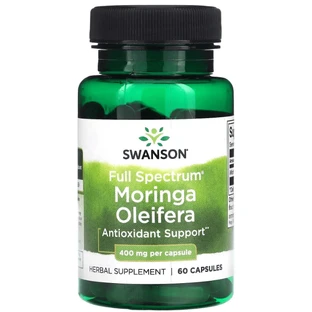 Моринга Swanson Moringa Oleifera 400 мг, 60 капсул