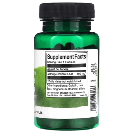 Моринга Swanson Moringa Oleifera 400 мг, 60 капсул: цены и характеристики