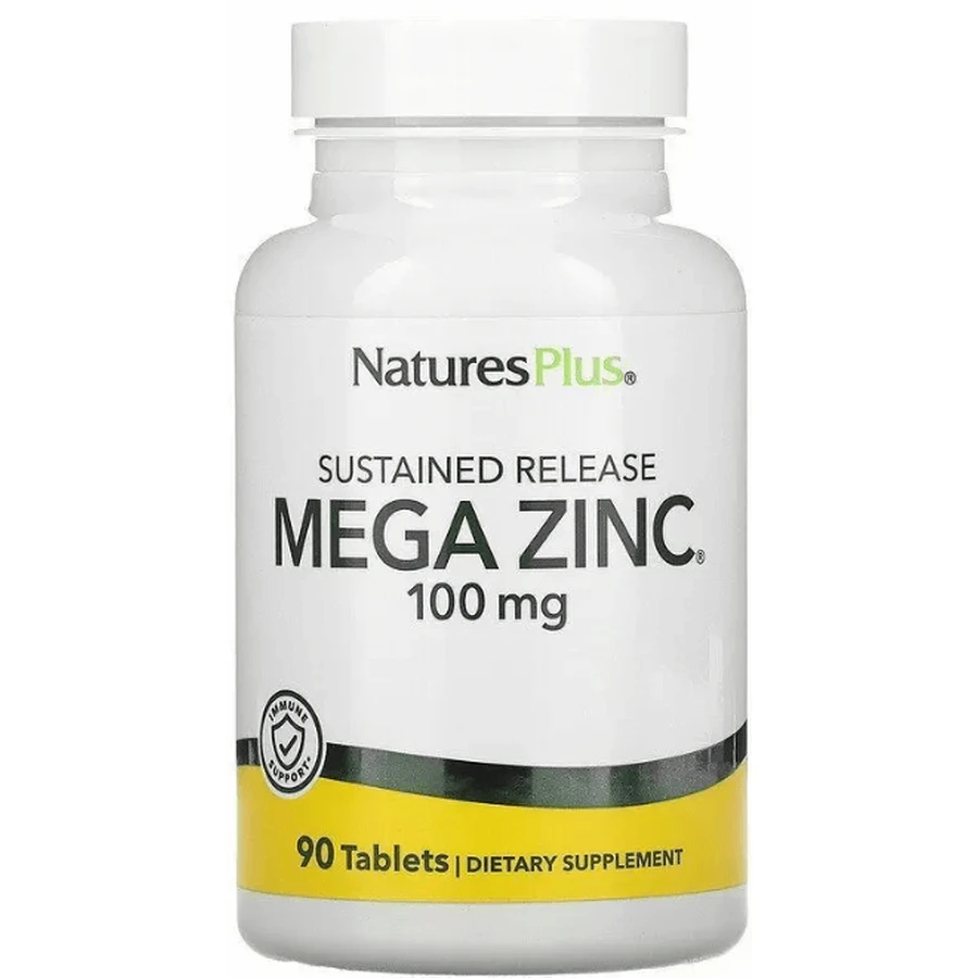 Мега Цинк Natures Plus Mega Zinc 100 мг, 90 таблеток: ціни та характеристики