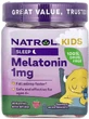 Мелатонин Natrol Kids Melatonin Ages 4+, для детей от 4 лет, со вкусом малины, 60 жевательных конфет