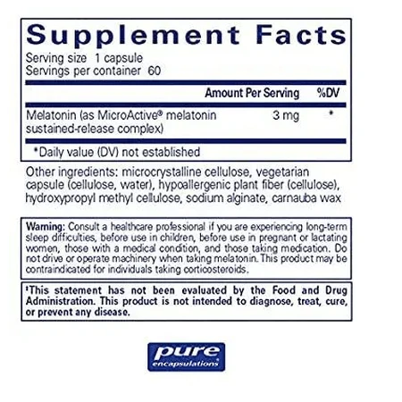 Мелатонін Pure Encapsulations Melatonin-SR, 60 капсул: ціни та характеристики
