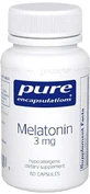 Мелатонін Pure Encapsulations Melatonin 3 мг, 60 капсул