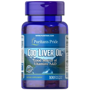 Олія печінки тріски Puritan's Pride Cod Liver Oil 415 мг, 100 гелевих капсул