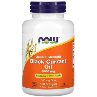Масло чорної смородини Now Foods Black Currant Oil 1000 мг, 100 гелевих капсул