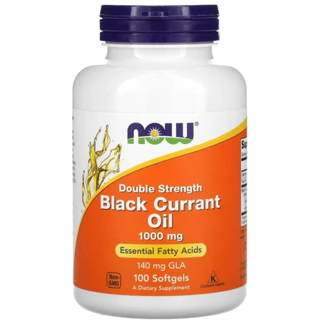 Масло чорної смородини Now Foods Black Currant Oil 1000 мг, 100 гелевих капсул: ціни та характеристики