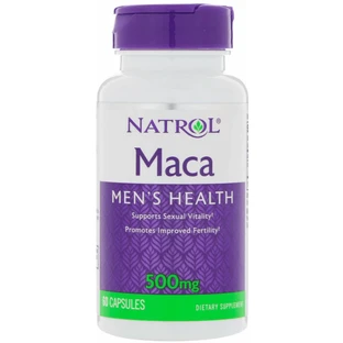 Мака перуанська Natrol Maca 500 мг, 60 капсул