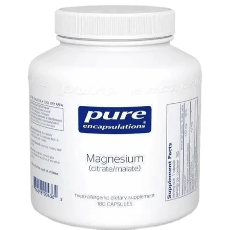Магній цитрат/малат Pure Encapsulations Magnesium citrate/malate, 180 капсул: ціни та характеристики