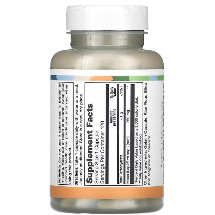 Мака перуанская Life Time Vitamins Peruvian Maca 750 мг, 120 капсул: цены и характеристики