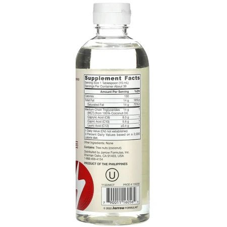 Олія MCT Jarrow Formulas MCT Oil для схуднення, 591 мл: ціни та характеристики