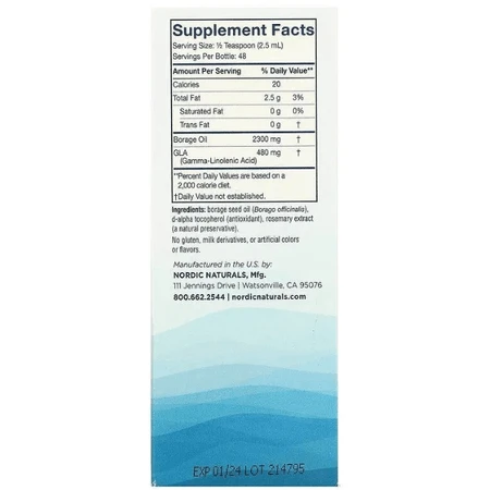 Масло огуречника Nordic Naturals Nordic GLA, 119 мл: цены и характеристики