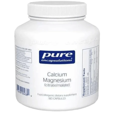 Магній Кальцій Pure Encapsulations Calcium Magnesium (citrate/malate), 180 капсул: ціни та характеристики