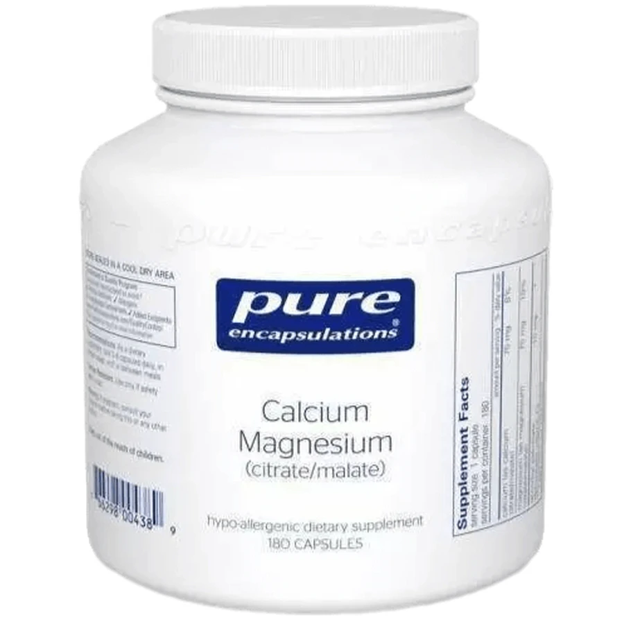 Магній Кальцій Pure Encapsulations Calcium Magnesium (citrate/malate), 180 капсул: ціни та характеристики