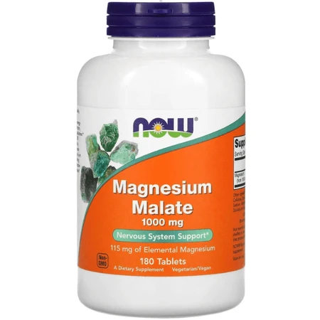 Магния малат Now Foods Magnesium Malate 1000 мг, 180 таблеток: цены и характеристики