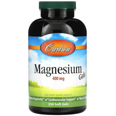Магний оксид Carlson Magnesium Gels 400 мг, 250 гелевых капсул: цены и характеристики