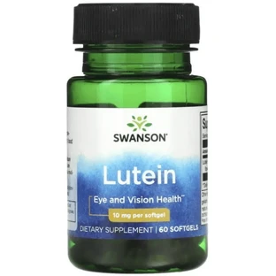 Лютеїн Swanson Lutein 10 мг, 60 гелевих капсул