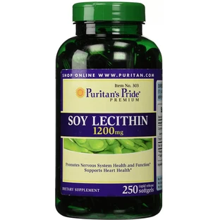 Лецитин из сои Puritan's PrideSoy Lecithin 1200 мг, 250 гелевых капсул