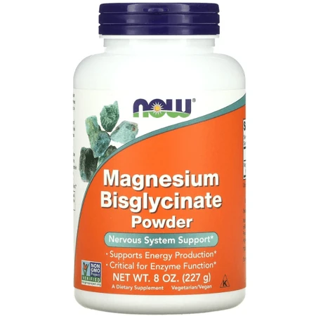Магній бісгліцинат Now Foods Magnesium Bisglycinate, порошок, 227 г: ціни та характеристики