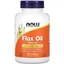 Льняна олія Now Foods Flax Oil 1000 мг, органік, незамінні жирні кислоти Омега-3, 100 гелевих капсул