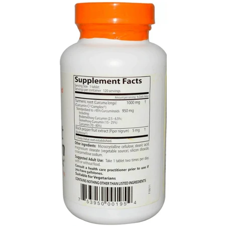Куркумин С3 комплекс Doctor's Best Curcumin C3 1000 мг, 120 таблеток: цены и характеристики