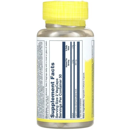 Корень солодки Solaray Organically Grown Licorice 450 мг, 100 капсул: цены и характеристики