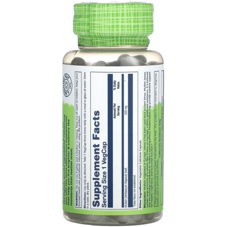 Коровяк Solaray Mullein 330 мг, 100 капсул: цены и характеристики