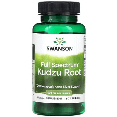 Корень Кудзу Swanson Kudzu Root 500 мг, полного спектра, 60 капсул: цены и характеристики