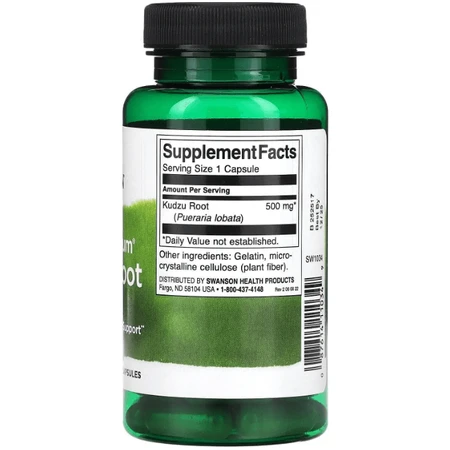 Корень Кудзу Swanson Kudzu Root 500 мг, полного спектра, 60 капсул: цены и характеристики