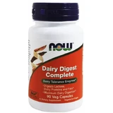 Молочні ферменти Now Foods Dairy Digest Complete, суміш, 90 вегетаріанських капсул