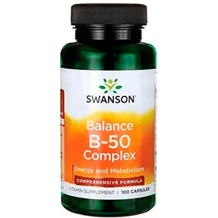 Комплекс вітамінів В-50 Swanson Balance Vitamin B-50, 100 капсул
