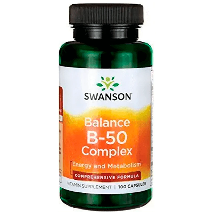 Комплекс вітамінів В-50 Swanson Balance Vitamin B-50, 100 капсул: ціни та характеристики
