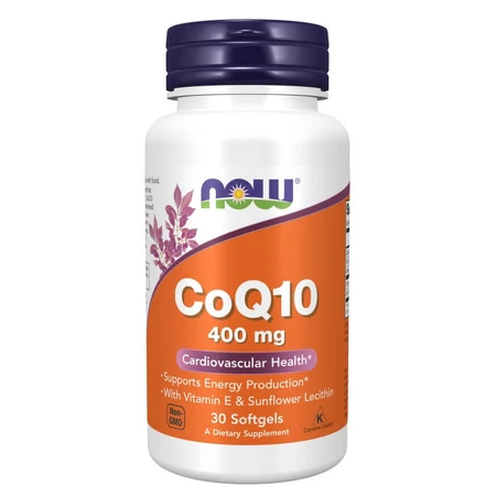 Коэнзим Q10 Now Foods CoQ10 400 мг, с витамином Е и лецитином, 30 гелевых капсул: цены и характеристики