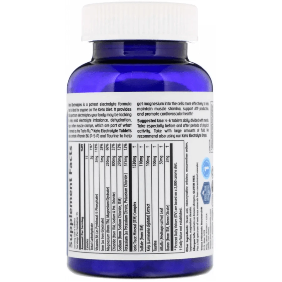 Кето-электролитные таблетки Trace Minerals Research Keto Electrolyte Tablets, №90 : цены и характеристики