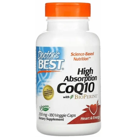 Коензим Q10 Doctor's Best CoQ10, 200 мг, біоперин, 180 капсул: ціни та характеристики