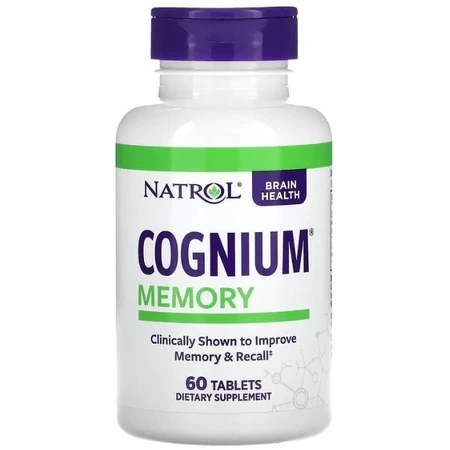 Когниум Natrol Cognium Memory, улучшение памяти, 60 таблеток: цены и характеристики