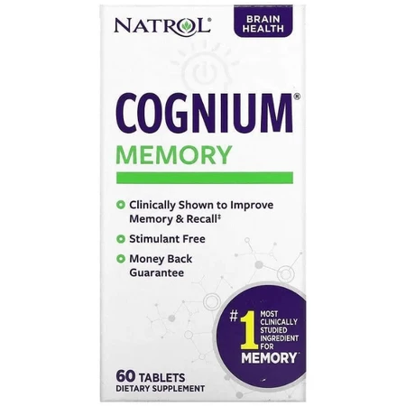 Когниум Natrol Cognium Memory, улучшение памяти, 60 таблеток: цены и характеристики