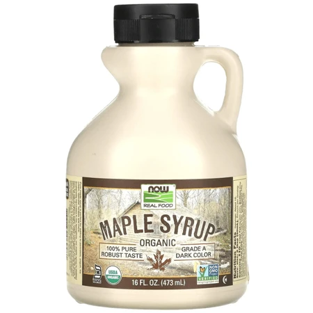 Кленовый сироп Now Foods Maple Syrup Real Food, органик, класс A, темный цвет, 473 мл: цены и характеристики
