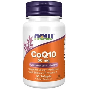 Коензим Q10 з селеном та вітаміном Е Now Foods CoQ10, 50 мг, 50 гелевих капсул