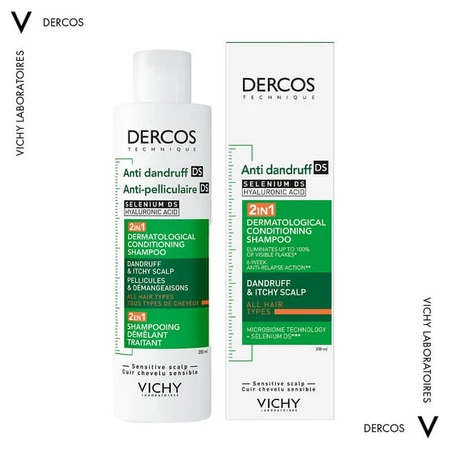 Дерматологический шампунь-кондиционер Vichy Dercos 2 в 1 Против перхоти для всех типов волос, 200 мл : цены и характеристики