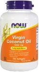 Кокосова олія Now Foods Coconut Oil 1000 мг, першого віджиму, 120 гелевих капсул