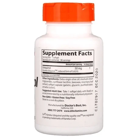 Коензим Q10 Doctor's Best Ubiquinol 50 мг, 90 капсул: ціни та характеристики