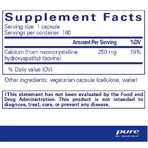 Кальций Pure Encapsulations Calcium MCHA, для поддержки костей, 180 капсул: цены и характеристики