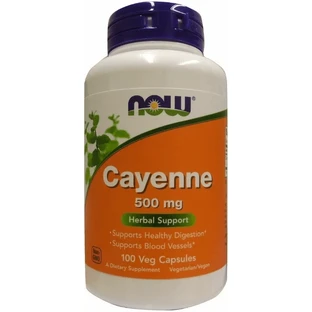 Каєнський перець Now Foods Cayenne 500 мг, 100 вегетаріанських капсул