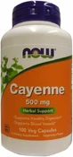 Каєнський перець Now Foods Cayenne 500 мг, 100 вегетаріанських капсул