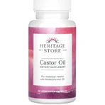 Касторова олія Heritage Products Castor Oil 725 мг, 60 вегетаріанських капсул: ціни та характеристики