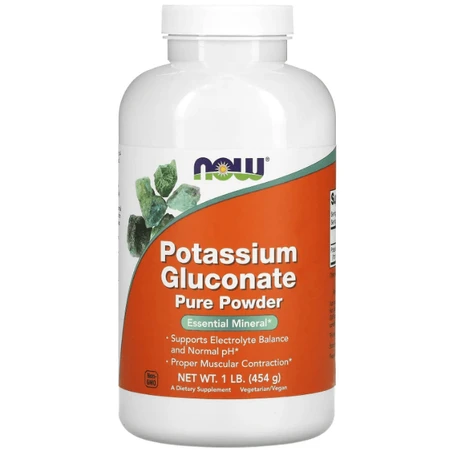 Калия глюконат Now Foods Potassium Gluconate, чистый порошок, 454 г: цены и характеристики