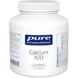 Кальций с витаминами K и Д Pure Encapsulations Calcium K/D, 180 капсул