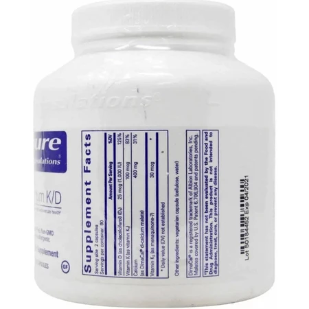Кальцій з вітамінами K та Д Pure Encapsulations Calcium K/D, 180 капсул: ціни та характеристики