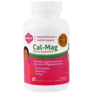 Кальцій і магній Fairhaven Health Cal-Mag, перед і після пологів, 60 капсул